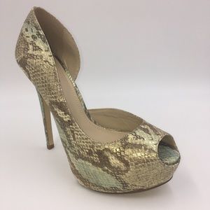 Aldo Platform Peep Toe D’Orsay Pumps
